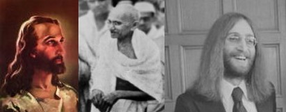 Jesus von Nazaret, Mahatma Gandhi, John Lennon